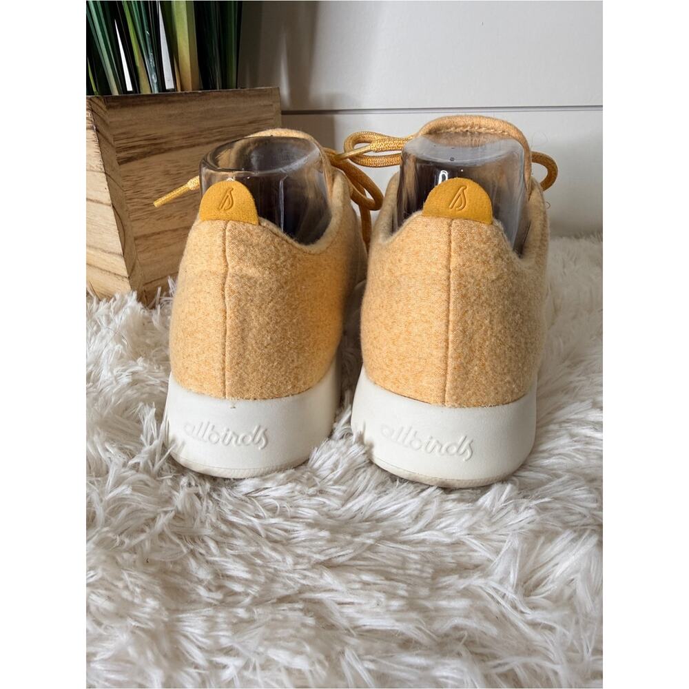 Allbirds Women’s Merino Wool Runners Lace Up Walking Sneakers Turk Yellow Size 9 - Picture 8 of 9